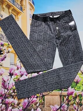 Kut from the Kloth Diana Skinny Black Silver Pants Size 2 New